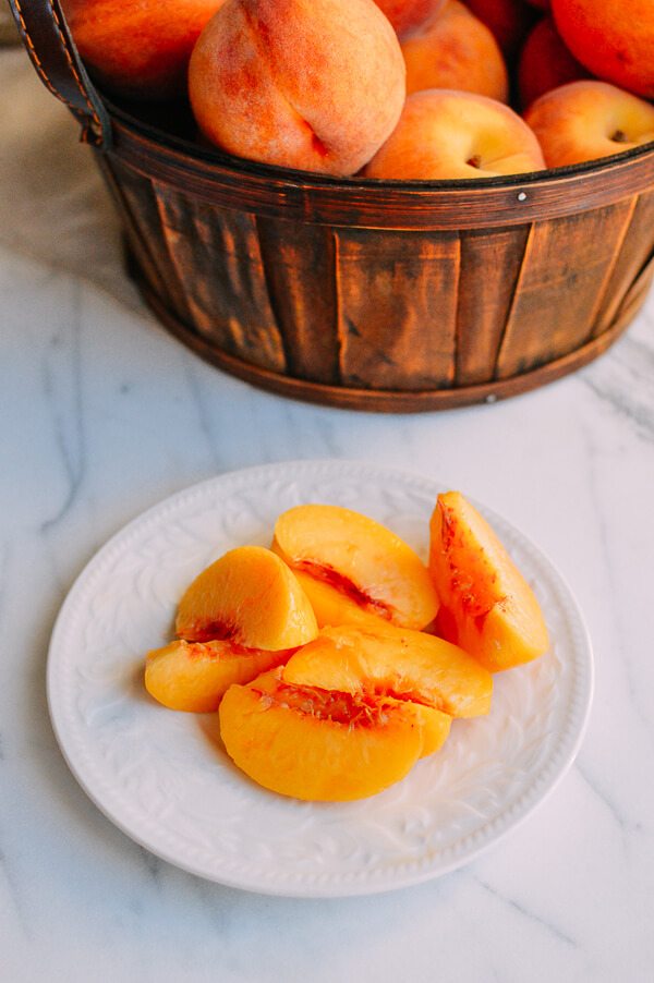 ripened peach cracking